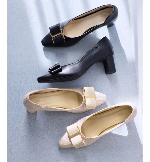 VIS「ハートカットリボンパンプス」|パンプス|