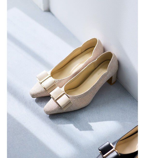 VIS「ハートカットリボンパンプス」|パンプス|