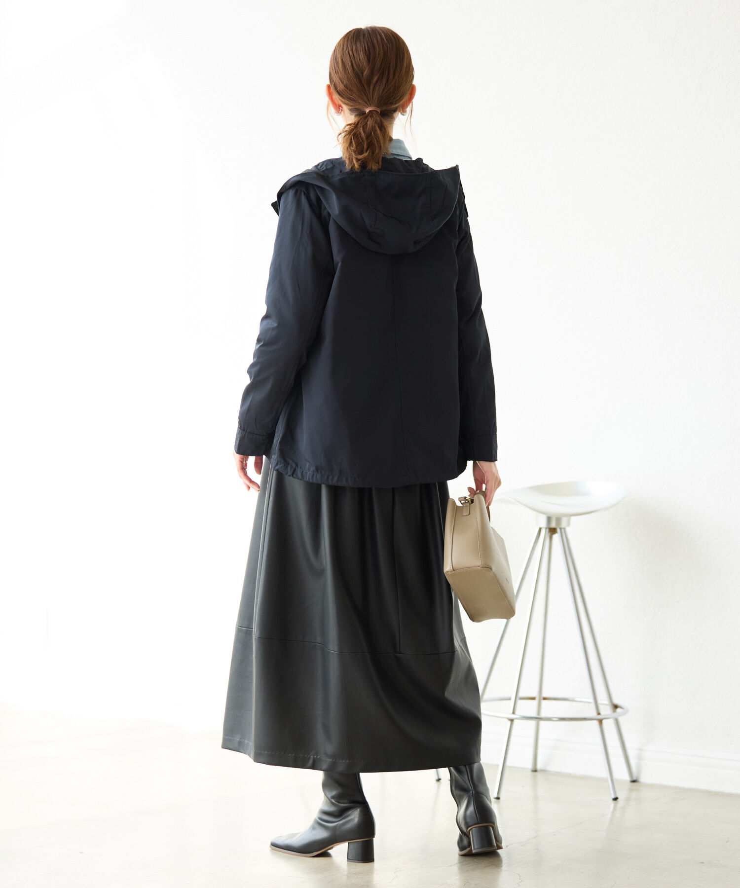 Rope&rsquo;Picnic「【emur/エミュール】シンセティックレザーコクーンスカート」|スカート|