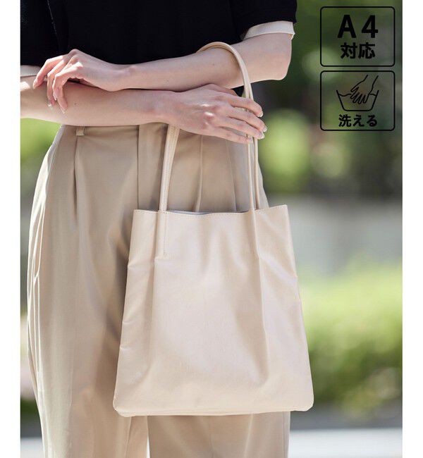 ROPE PICNIC PASSAGE「【A4対応・洗える】3層ミドルトートバッグ/通勤対応・新色追加」|トートバッグ|ホワイト系(14)