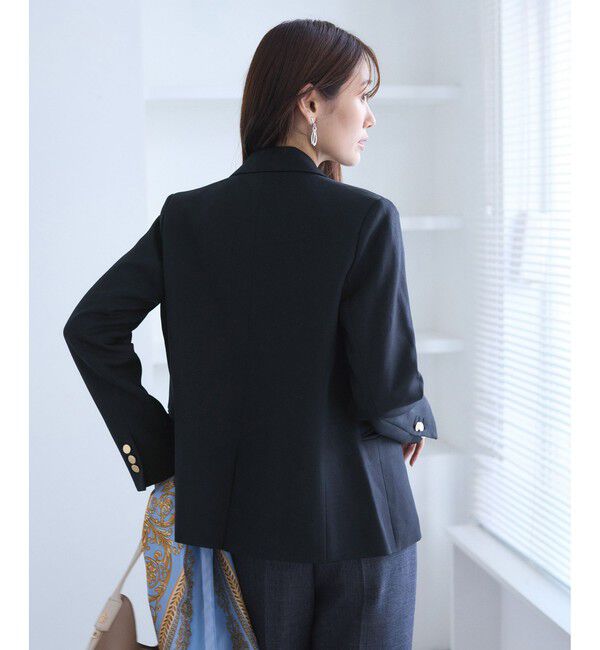 Rope&rsquo;Picnic「レディハンサムシリーズ ウールライク金ボタンジャケット(総裏地)/セットアップ対応」|テーラードジャケット|