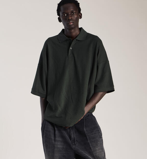  「handvaerk | コットンピケ ビッグポロシャツ MEN」|ポロシャツ|