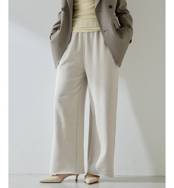  「ロゴ裏毛ワイドパンツ」|チノ|