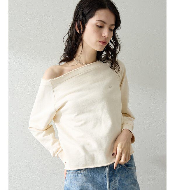  「【一部店舗＆WEB限定カラー】オフショル刺繍プルオーバー」|Tシャツ・カットソー|アイボリー