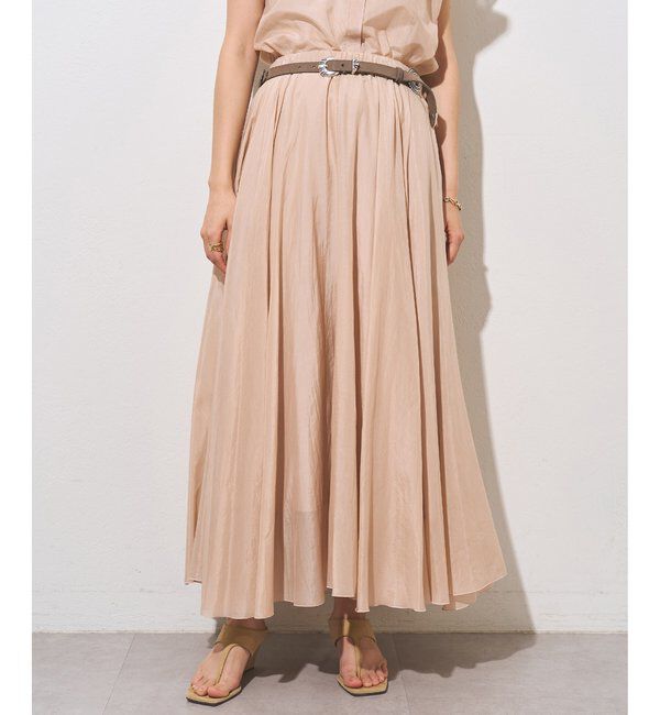  「【WEB＆一部店舗限定カラーあり】コットンシルクフレアスカート」|スカート|