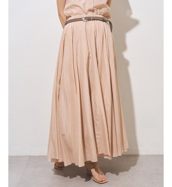  「【WEB＆一部店舗限定カラーあり】コットンシルクフレアスカート」|スカート|