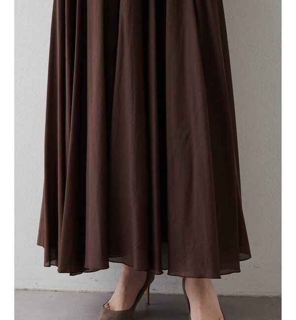  「【WEB＆一部店舗限定カラーあり】コットンシルクフレアスカート」|スカート|