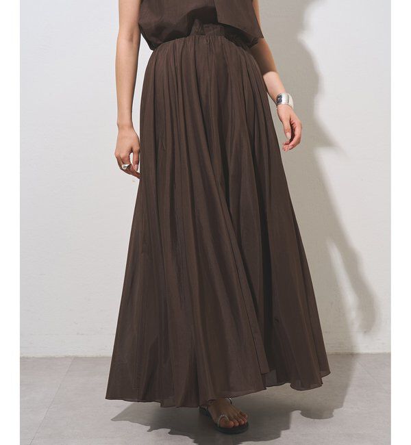  「【WEB＆一部店舗限定カラーあり】コットンシルクフレアスカート」|スカート|