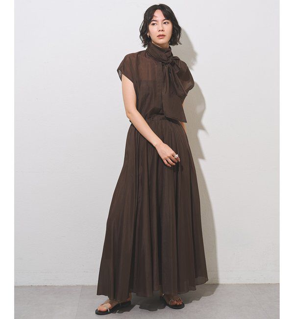  「【WEB＆一部店舗限定カラーあり】コットンシルクフレアスカート」|スカート|