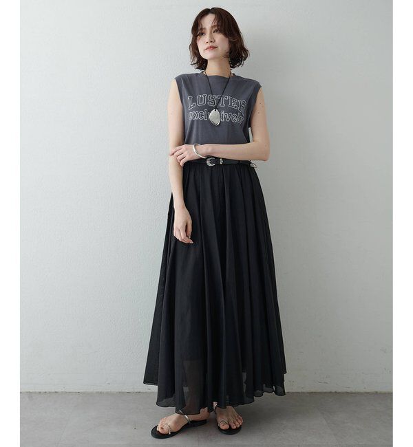  「【WEB＆一部店舗限定カラーあり】コットンシルクフレアスカート」|スカート|