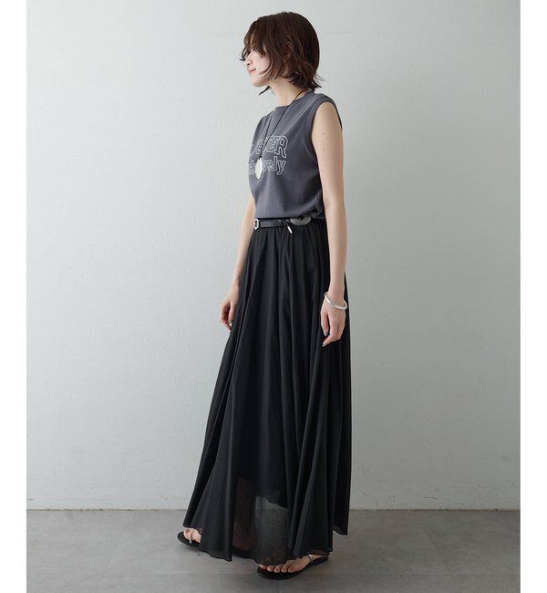  「【WEB＆一部店舗限定カラーあり】コットンシルクフレアスカート」|スカート|