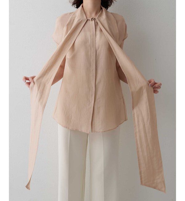  「【WEB＆一部店舗限定カラーあり】コットンシルクボウブラウス」|シャツ・ブラウス|
