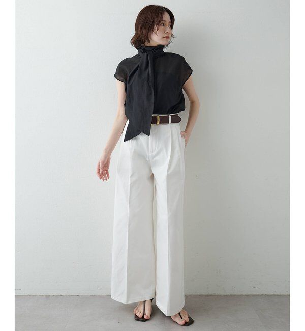  「【WEB＆一部店舗限定カラーあり】コットンシルクボウブラウス」|シャツ・ブラウス|