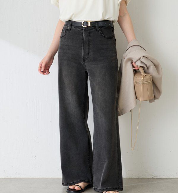  「【4色5サイズ展開/累計販売1.3万超】リラックススーパーワイドデニム」|デニム|ブラック