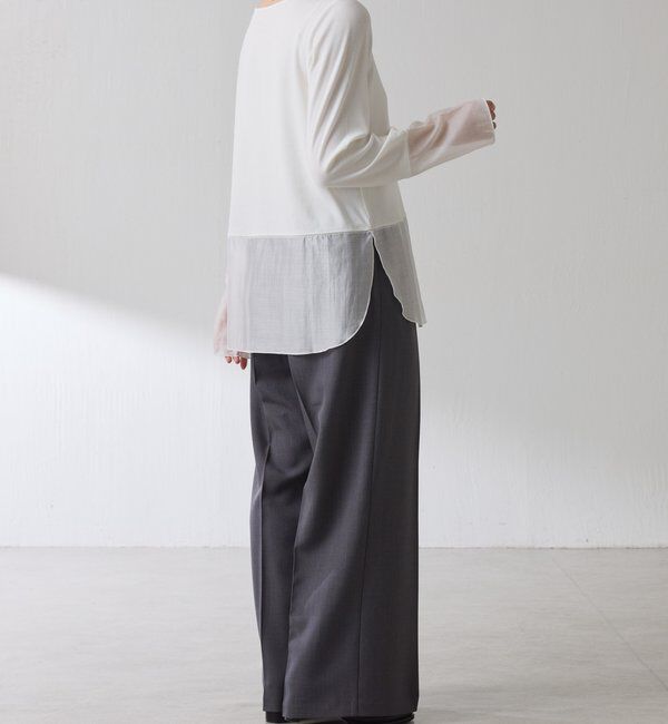  「 裾シアーロンT」|Tシャツ・カットソー|