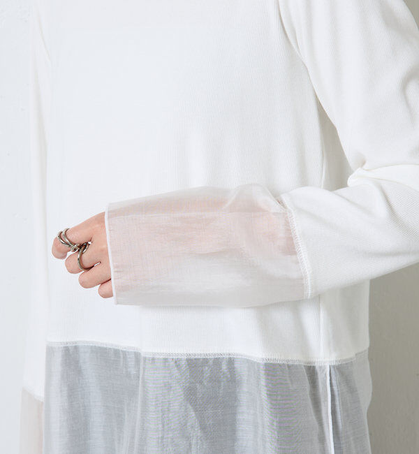  「 裾シアーロンT」|Tシャツ・カットソー|