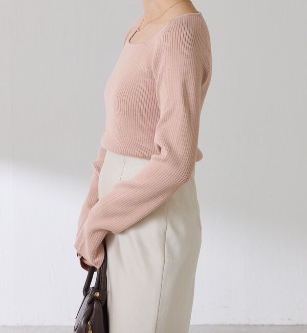  「深スクエアリブニット」|ニット・セーター|