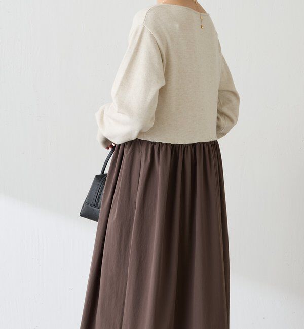  「ニットドッキングフレアワンピース」|ワンピース|