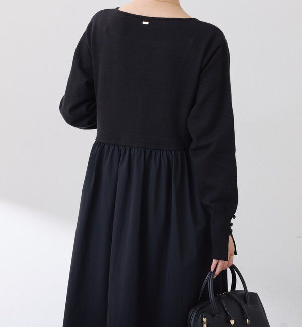  「ニットドッキングフレアワンピース」|ワンピース|