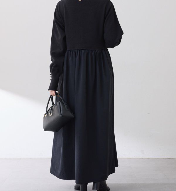  「ニットドッキングフレアワンピース」|ワンピース|