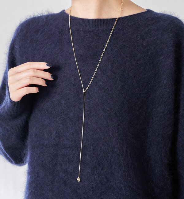  「【PAPILLONNER/パピヨネ】チェーンコンビY字ネックレス」|リング|