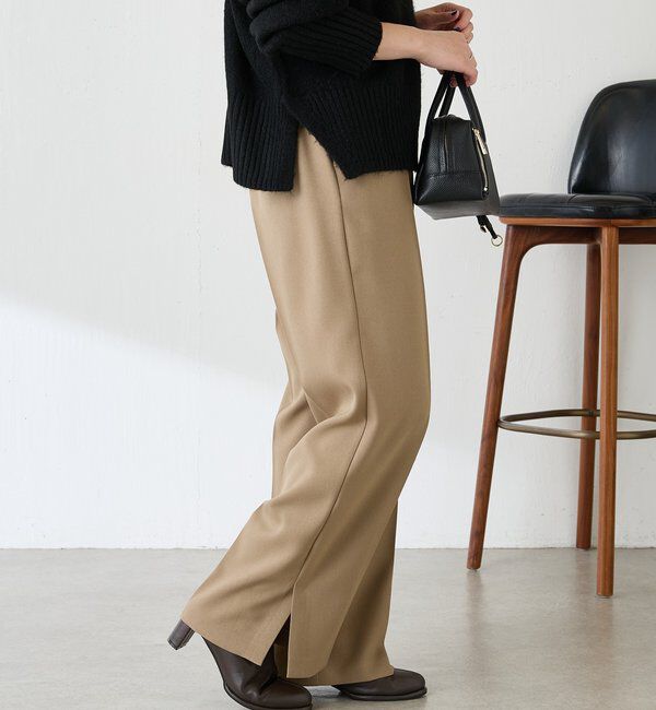  「ウールライクストレートパンツ」|チノ|