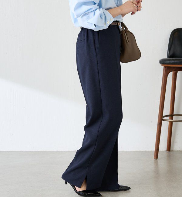  「ウールライクストレートパンツ」|チノ|