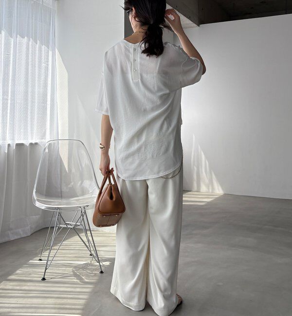  「【累計販売数3万枚突破/21色4サイズ展開！】タックワイドパンツ」|チノ|