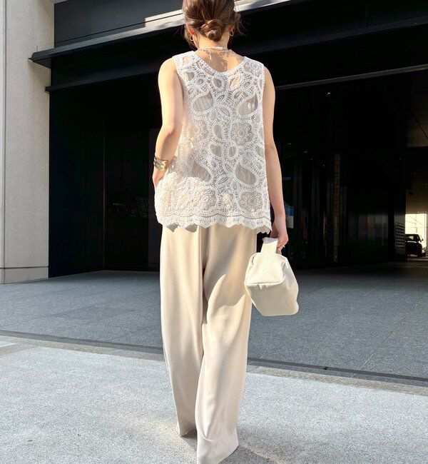  「【累計販売数3万枚突破/21色4サイズ展開！】タックワイドパンツ」|チノ|