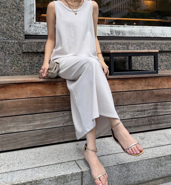  「【全骨格細見え】ブークレーダンボールタンクワンピース」|ワンピース|