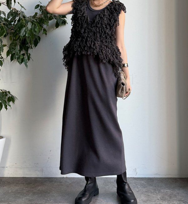  「【全骨格細見え】ブークレーダンボールタンクワンピース」|ワンピース|