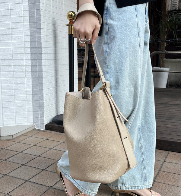  「【新色追加】シボフェイクレザーソフトホーボーバッグ」|トートバッグ|