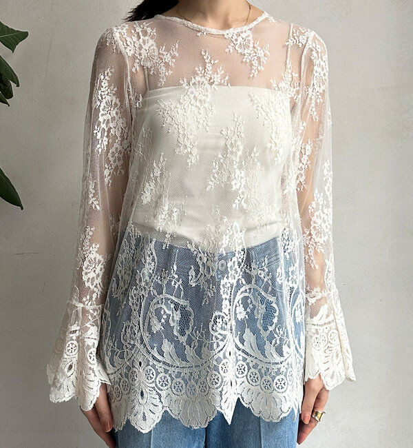  「レースフレアブラウス」|シャツ・ブラウス|