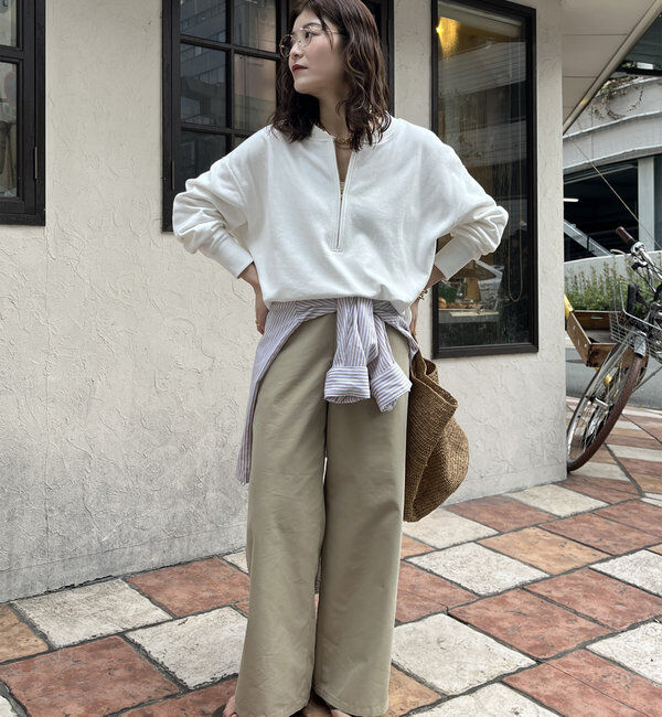  「【新色追加】【インフルエンサー OKOCHI企画】ハーフジップスウェット」|Tシャツ・カットソー|