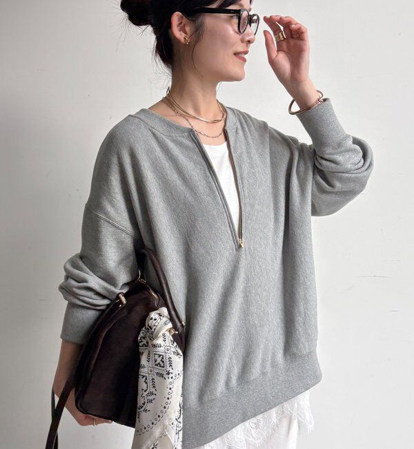  「【新色追加】【インフルエンサー OKOCHI企画】ハーフジップスウェット」|Tシャツ・カットソー|