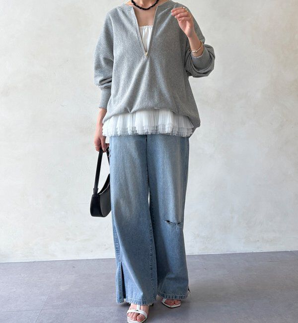  「【新色追加】【インフルエンサー OKOCHI企画】ハーフジップスウェット」|Tシャツ・カットソー|