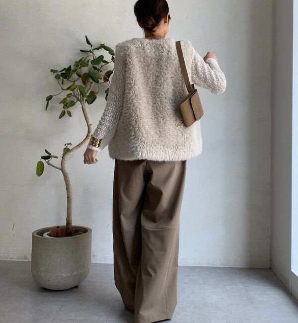  「リンクルフラワーシャーリングプルオーバー」|Tシャツ・カットソー|