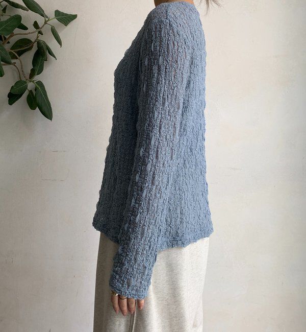  「リンクルフラワーシャーリングプルオーバー」|Tシャツ・カットソー|