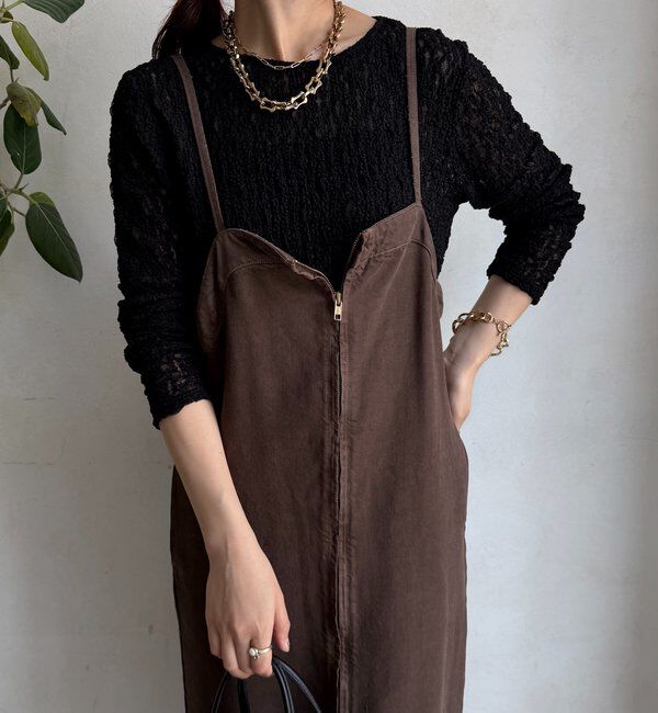  「リンクルフラワーシャーリングプルオーバー」|Tシャツ・カットソー|