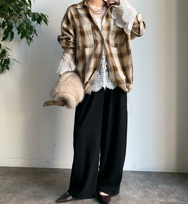  「オンブレチェックドロストシャツ」|シャツ・ブラウス|