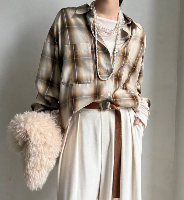  「オンブレチェックドロストシャツ」|シャツ・ブラウス|