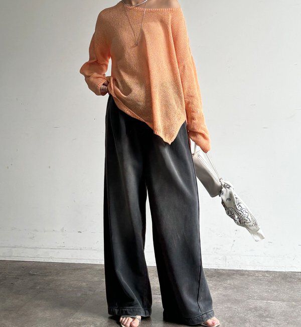  「【デニムなのにスウェット!?】デニムスウェットパンツ」|チノ|