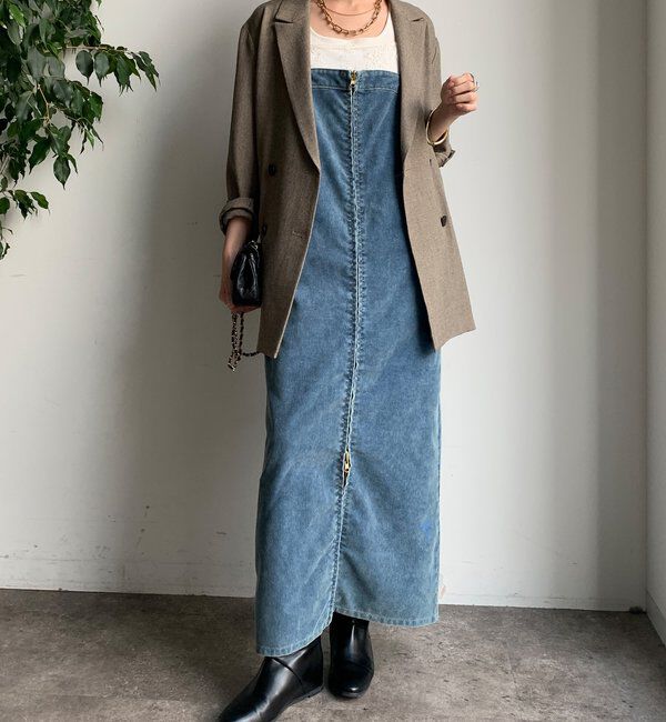  「【新色追加】コーデュロイジャンスカ」|ワンピース|