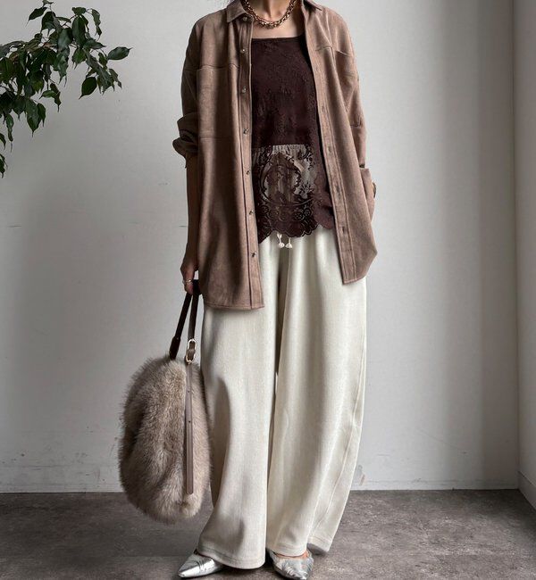  「ヘリンボーンコーデュロイイージーパンツ」|チノ|