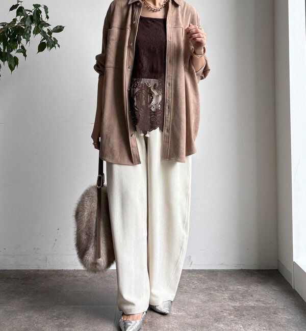  「ヘリンボーンコーデュロイイージーパンツ」|チノ|