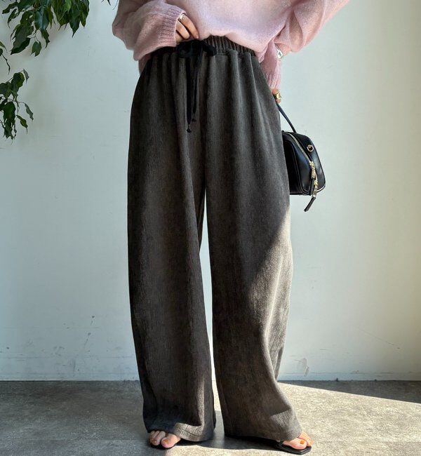  「ヘリンボーンコーデュロイイージーパンツ」|チノ|