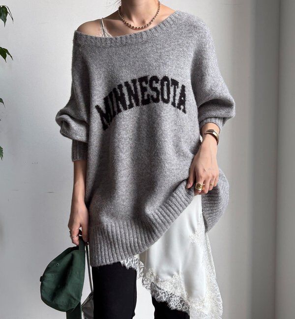  「MINNESOTA 2WAYカーディガン」|ニット・セーター|ライトグレー