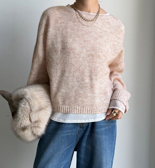  「モヘヤメランジプルオーバー」|ニット・セーター|