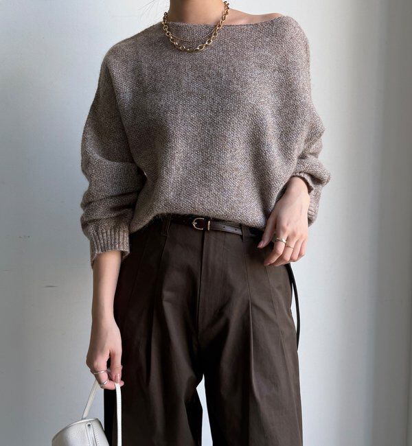  「モヘヤメランジプルオーバー」|ニット・セーター|