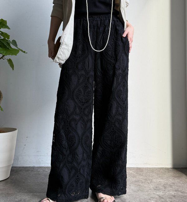  「レースパンツ」|チノ|ブラック
